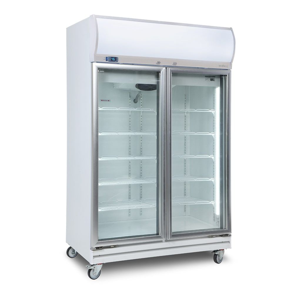 Upright Display Fridge Flat Glass Door 976L LED GD1000LF