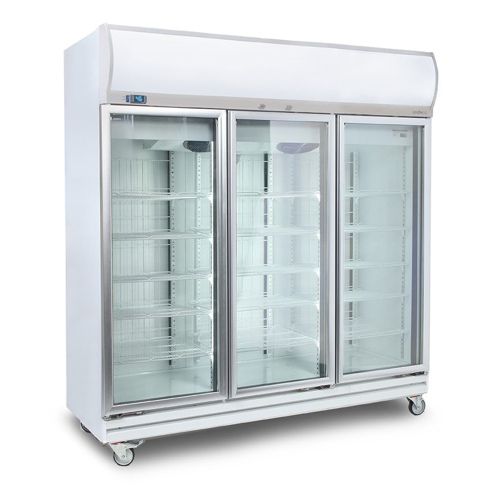 Upright Display Fridge Flat Glass Door 1507L LED GD1500LF