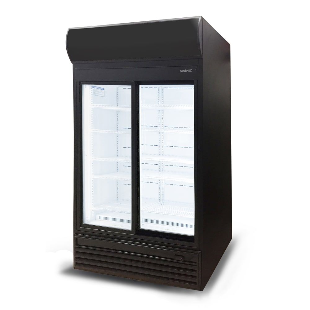 GM0980LS-NR | 945L Upright Display Fridge with Lightbox Sliding Glass Door